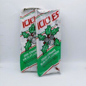 Vintage Union Wadding Co Icicles 2000 Strands 18" Long Holiday Tinsel Decoration